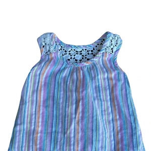Peek tank top with crochet back. Size 12-18 month